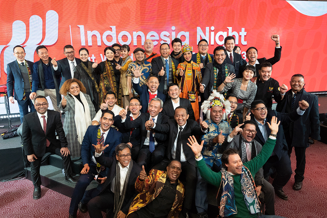 Experiencing the rich culture and heritage of the Indonesian archipelago. The annual Indonesia Night was hosted by the Minister of Investment, Bahlil Lahadalia, and the Indonesian Chamber of Commerce and Industry (KADIN)